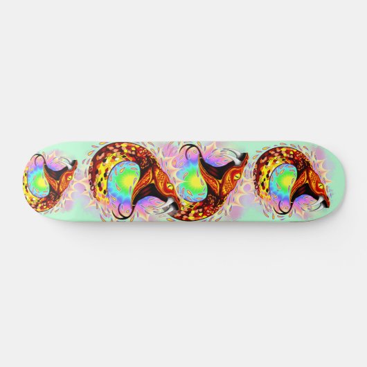 Snake Attack Psychedelic Surreal Art Persoonlijk Skateboard (Horizontaal)