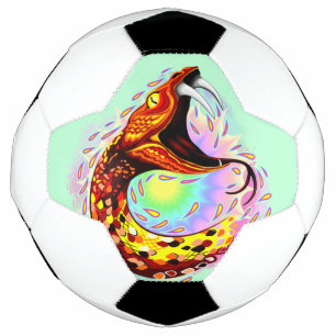 Snake Attack Psychedelic Surreal Art Voetbal