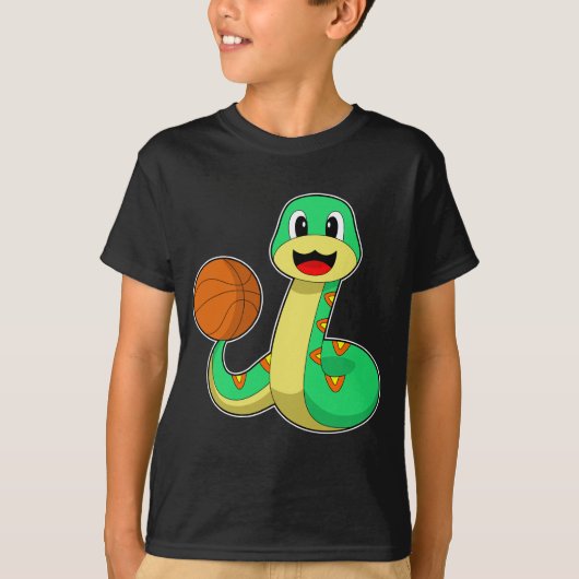 Snake Basketbalspeler Basketbal T-shirt (Voorkant)