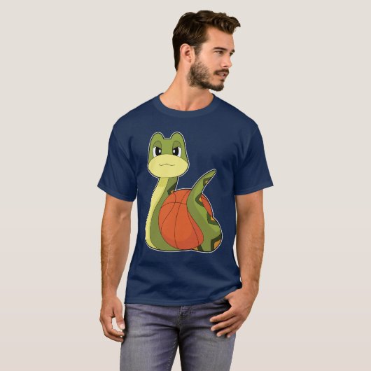 Snake Basketbalspeler Basketbal T-shirt (Voorkant volledig)