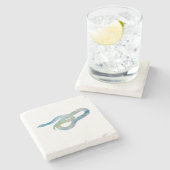 Snake Beach Marble Stone Onderzetter (Zijkant)