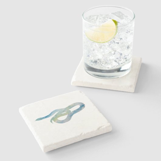 Snake Beach Marble Stone Onderzetter (Zijkant)