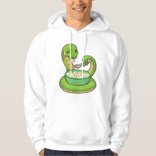 Snake bij Eating met Muesli Hoodie
