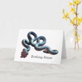Snake Birthday Card Kaart (Gele Bloem)