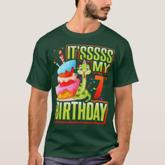 Snake Birthday Party Kinder 7e reptielvoorraad dec T-shirt
