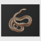 Snake - Black - Animal - Cadeaupapier (Vlak)