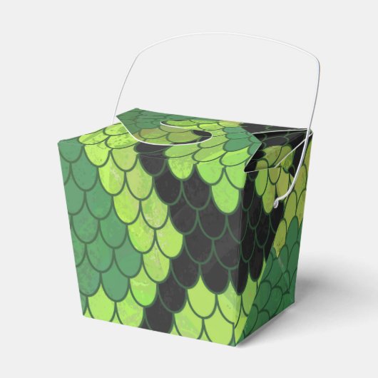 Snake Black en Green Print Bedankdoosjes (Voorkant Zijde)