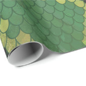 Snake Black en Green Print Cadeaupapier (Rol Hoek)