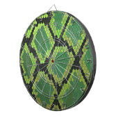 Snake Black en Green Print Dartbord (Voorkant Rechts)