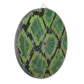 Snake Black en Green Print Dartbord (Voorkant Links)