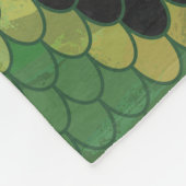 Snake Black en Green Print Fleece Deken (Hoek)