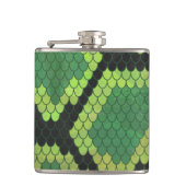 Snake Black en Green Print Heupfles (Voorkant)