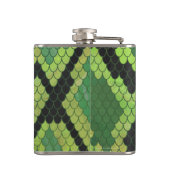 Snake Black en Green Print Heupfles (Achterkant)