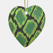Snake Black en Green Print Keramisch Ornament (Links)