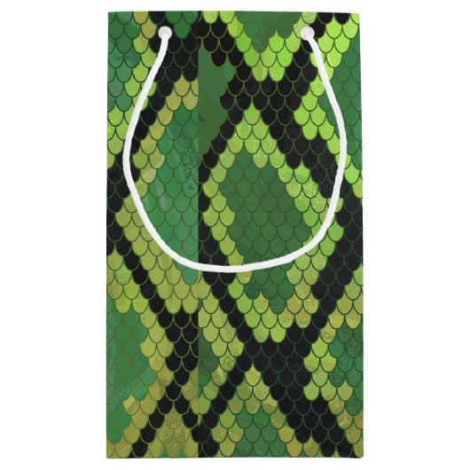 Snake Black en Green Print Klein Cadeauzakje (Achterkant)