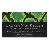 Snake Black en Green Print Magnetisch Visitekaartje (Voorkant)
