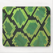 Snake Black en Green Print Muismat (Voorkant)