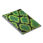 Snake Black en Green Print Notitieboek (Rechterzijde)