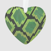 Snake Black en Green Print Ornament (achterkant)