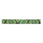Snake Black en Green Print Satijnen Lint (Voorkant)