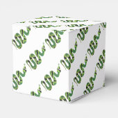 Snake Black en Green Print Silhouette Bedankdoosjes (Achterkant)