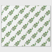 Snake Black en Green Print Silhouette Cadeaupapier (Vlak)