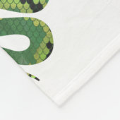 Snake Black en Green Print Silhouette Fleece Deken (Hoek)