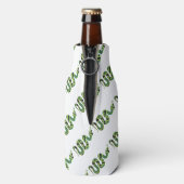 Snake Black en Green Print Silhouette Flesjeskoeler (Fles Achterkant)