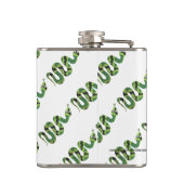 Snake Black en Green Print Silhouette Heupfles (Achterkant)