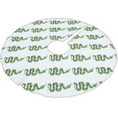 Snake Black en Green Print Silhouette Kerstboom Rok (Gekanteld)