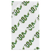 Snake Black en Green Print Silhouette Klein Cadeauzakje (Achterkant)