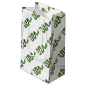 Snake Black en Green Print Silhouette Klein Cadeauzakje (Achterkant Gekanteld)