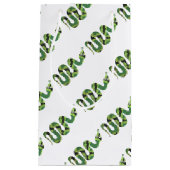 Snake Black en Green Print Silhouette Klein Cadeauzakje (Voorkant)