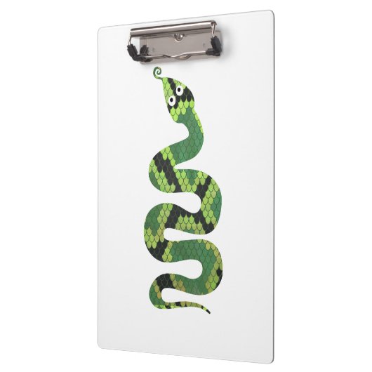 Snake Black en Green Print Silhouette Klembord (Links)