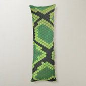 Snake Black en Green Print Silhouette Lichaamskussen (Achterkant (Verticaal))