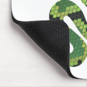 Snake Black en Green Print Silhouette Muismat (Hoek)
