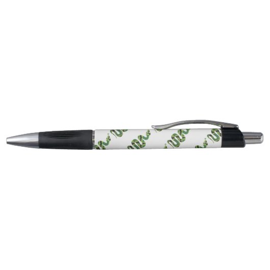 Snake Black en Green Print Silhouette Pen (Bovenkant)