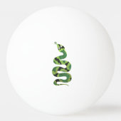 Snake Black en Green Print Silhouette Pingpongbal (Achterkant)