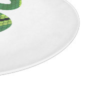 Snake Black en Green Print Silhouette Snijplank (Hoek)