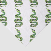Snake Black en Green Print Silhouette Tissuepapier (Detail)