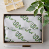 Snake Black en Green Print Silhouette Tissuepapier (Geschenk)