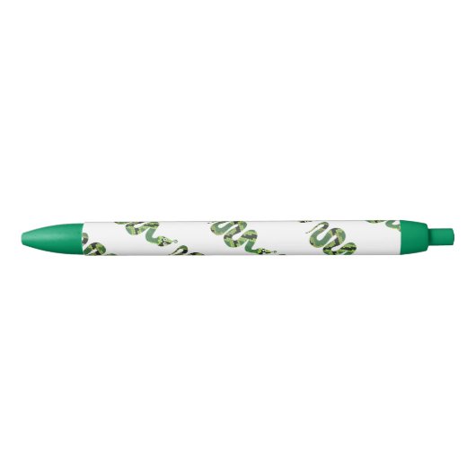 Snake Black en Green Print Silhouette Zwarte Inkt Pen (Voorkant)
