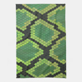 Snake Black en Green Print Theedoek (Verticaal)