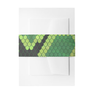 Snake Black en Green Print Uitnodigingen Wikkel