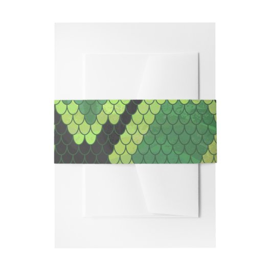 Snake Black en Green Print Uitnodigingen Wikkel (Voorkant Voorbeeld)