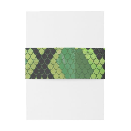 Snake Black en Green Print Uitnodigingen Wikkel (Achterkant Voorbeeld)