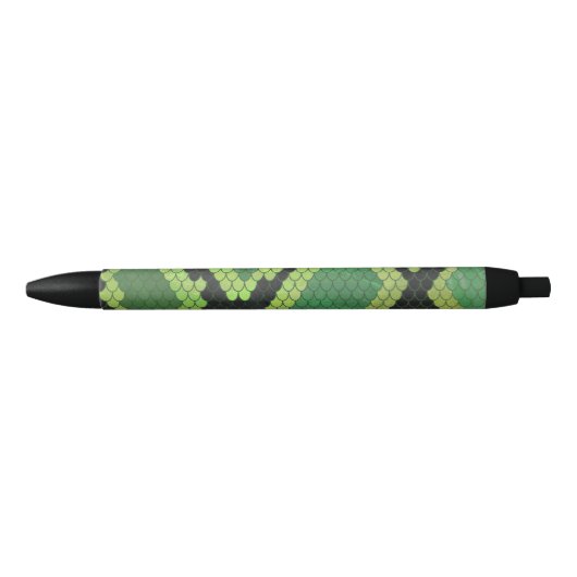 Snake Black en Green Print Zwarte Inkt Pen (Voorkant)