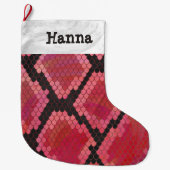 Snake Black en Red Grote Kerstsok (Voorkant)