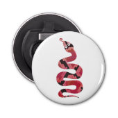 Snake Black en Red Silhouette Button Flesopener (Voorkant)