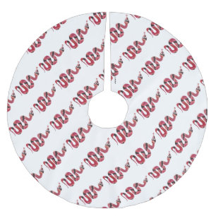 Snake Black en Red Silhouette Kerstboom Rok